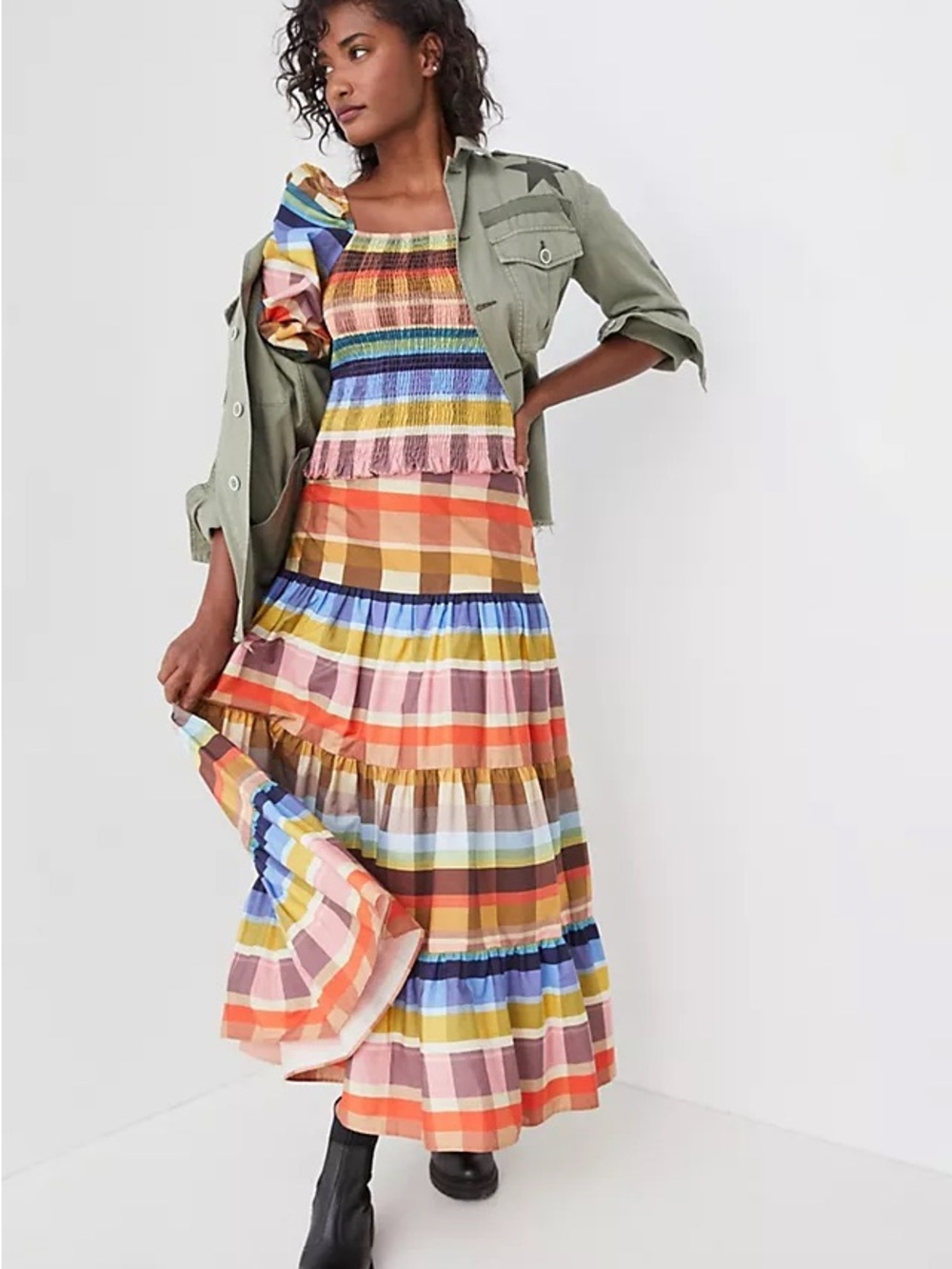 Farm Rio Seline Plaid Skirt